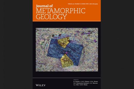 A Journal of Metamorphic Geology (D1) c. folyóiratában kéziratunk 2022-ben a legolvasottabbak közé került